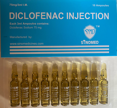 Diclofenac Injection   Specification:75mg/3ml