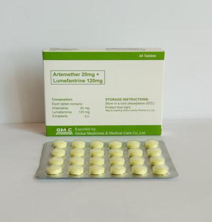 Artemether20mg+lumefantrine120mg Tablets